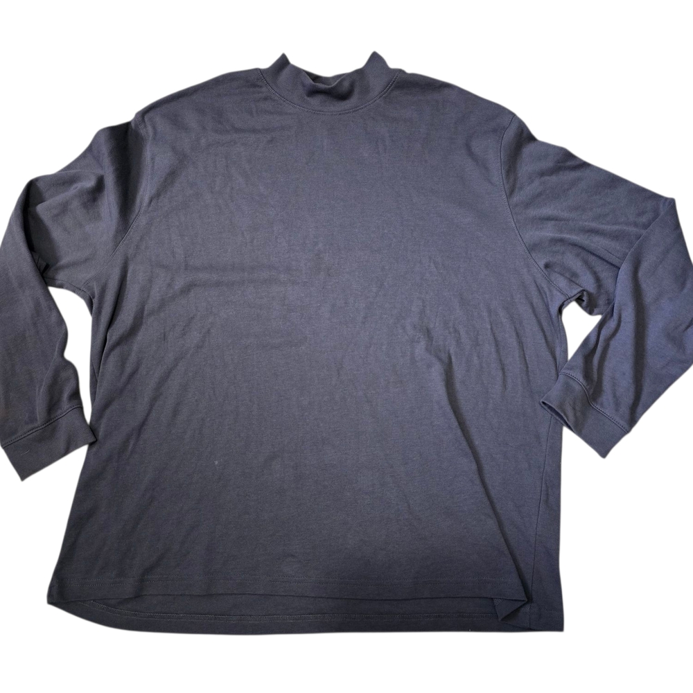 Pre-Owned George Men's Size 2XL (50-52) Long Sleeve Gray Top Cotton & Polyester